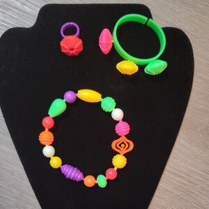 🆕Colorful Adult Kids Pop Beaded Jewelry Fun Play Set